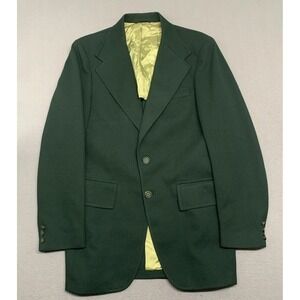 McGregor 2-Button Blazer/Jacket Forest Green 39L Double Knit USA Union Made PGA